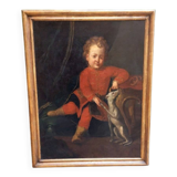 Oil painting on canvas, portrait of a young nobleman, 18th century