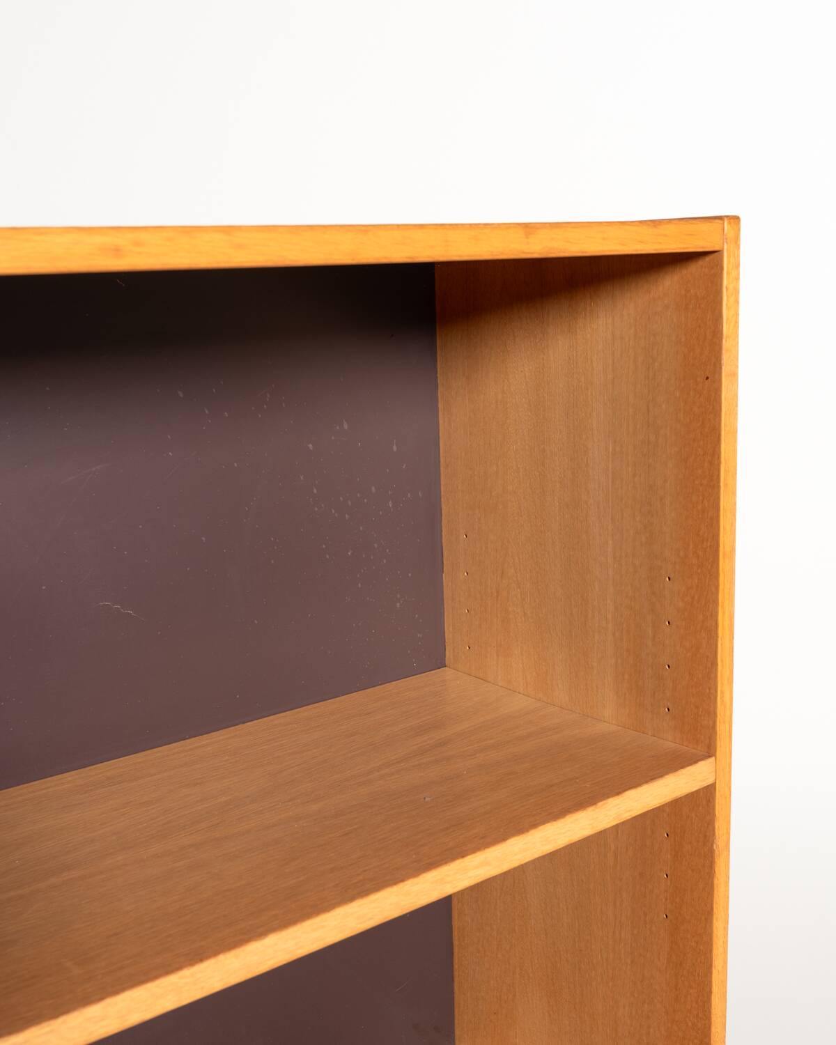 Scandinavian oak bookcase with tambour door, 1960s