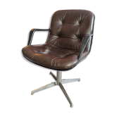 Vintage leather armchair from 1970