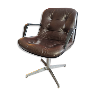 Vintage leather armchair from 1970