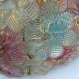 Glass ceiling in glass flowers. Murano 60/70 Barovier & Toso