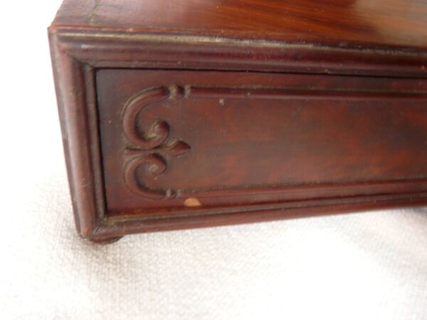 Coiffeuse de table avec miroir Napoléon III placage accajou