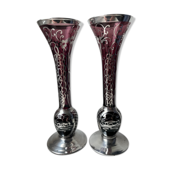 Paire de vases soliflores