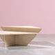Post-modern triangular travertine lounge coffee tables, 1970s