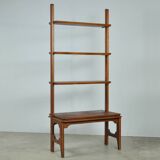 Vintage mid-century wooden wall cabinet from the netherlands, 1960s