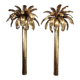Pair of "Palmeras" lamps, Christian Techoueyres for Maison Jansen, gilded brass, 1970s – France