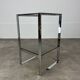Chrome metal and smoked glass side table, 70s, side table
