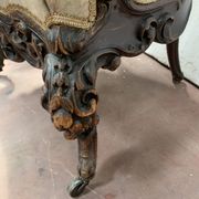 Fauteuil d'apparat richement sculpté Napoléon III