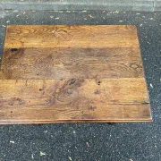 Solid walnut table in Louis XIII/Louis XIV style from the 19th century, 80x75cm.