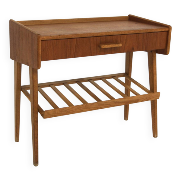 Table de chevet scandinave en teck, Suède, 1960