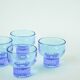 Set of 4 small glasses, Turquoise, 1970