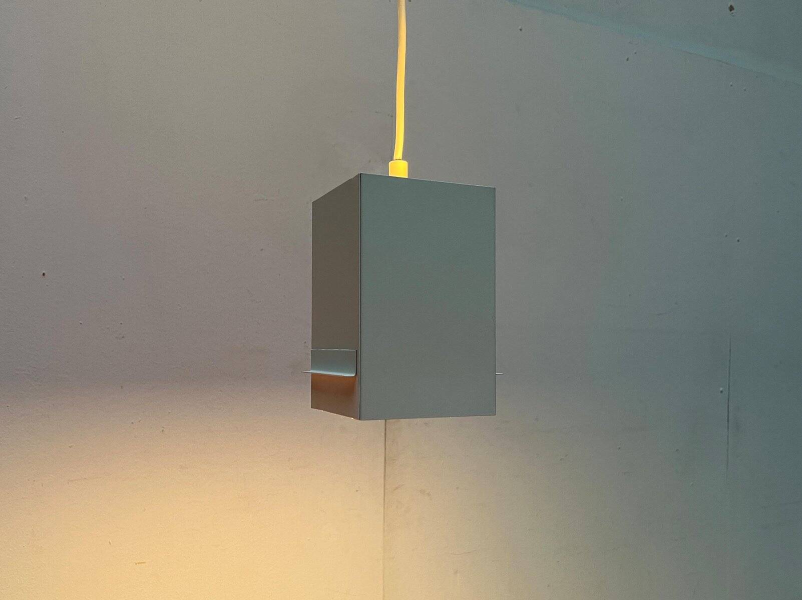 Minimalist cubic metal suspension, mid-century, 1960s.