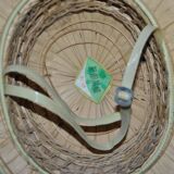 Vintage colonial hat - Vietnam Indochina explorer helmet in woven straw