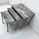 Tables with floorless smoked glass tray 50-60 years