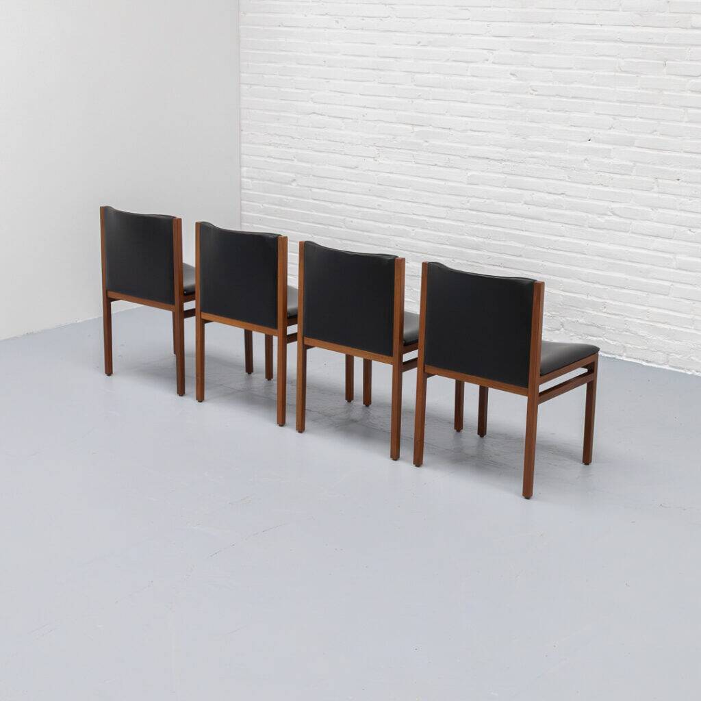 Italian Dining chair set by Tito Agnoli
