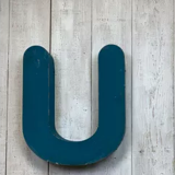 Letter U vintage sign