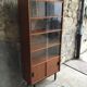 Vintage library showcase - metal feet - mahogany veneer - 1960