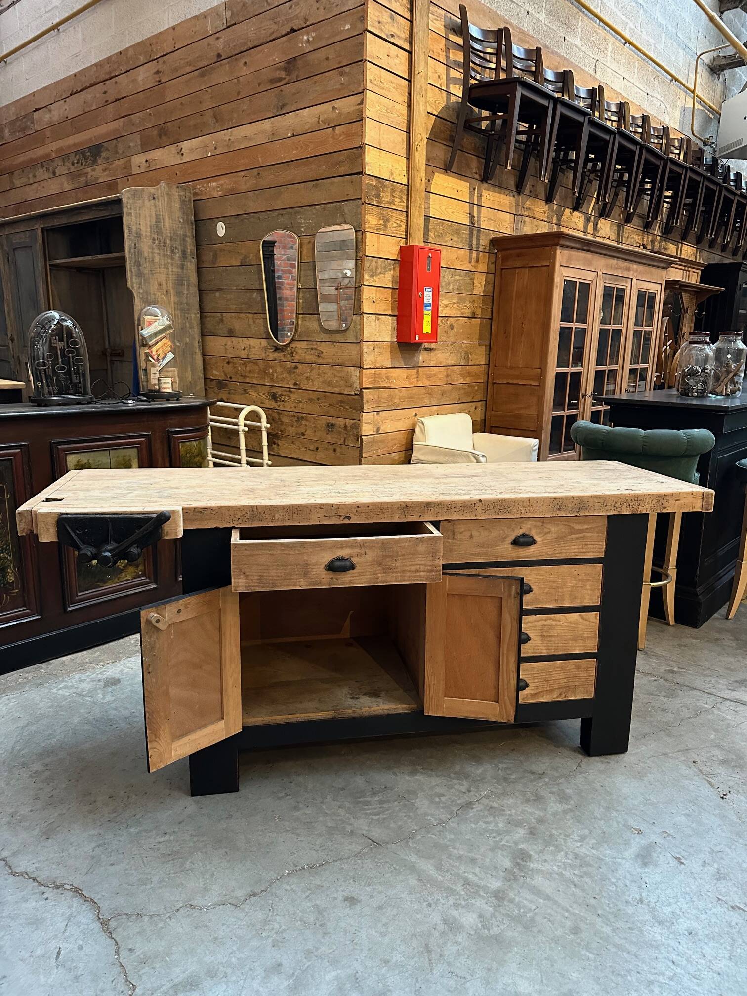 Old carpentry workbench