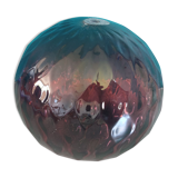 Old plum color blown glass ball