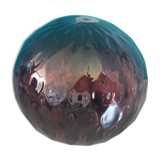 Old plum color blown glass ball
