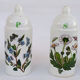 set salt pepper mustard, pot faience Portmairion made in England décor Botanic Garden