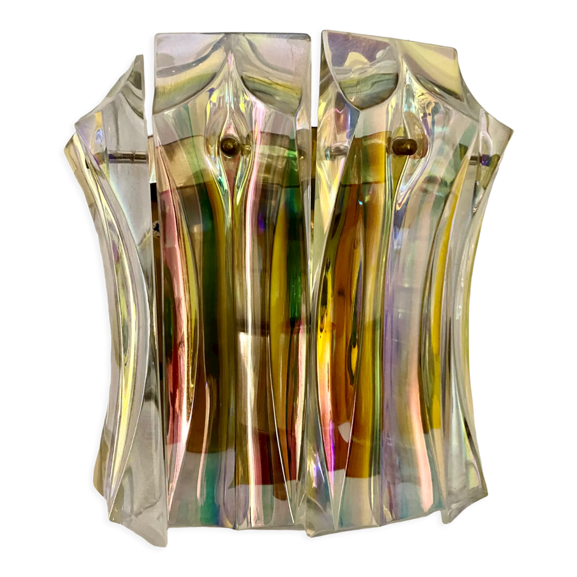 Venini wall lamp in iridescent glass, Italy 1970
