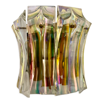 Venini wall lamp in iridescent glass, Italy 1970