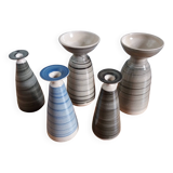 Stoneware soliflore vases