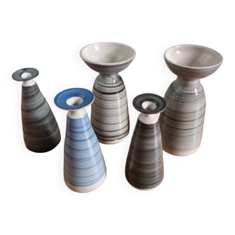 Stoneware soliflore vases