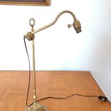 Lampe de bureau en laiton patiné, 19ème siècle