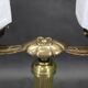 1930s Secession brass and glass dual desk lamp, Czechoslovakia