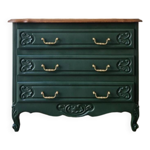 Commode vintage verte