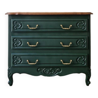 Green vintage chest of drawers