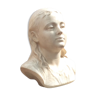 Bust of young woman in marble signed and dated late XlXeme 1887 year dimension: H-34cm- L-28cm-