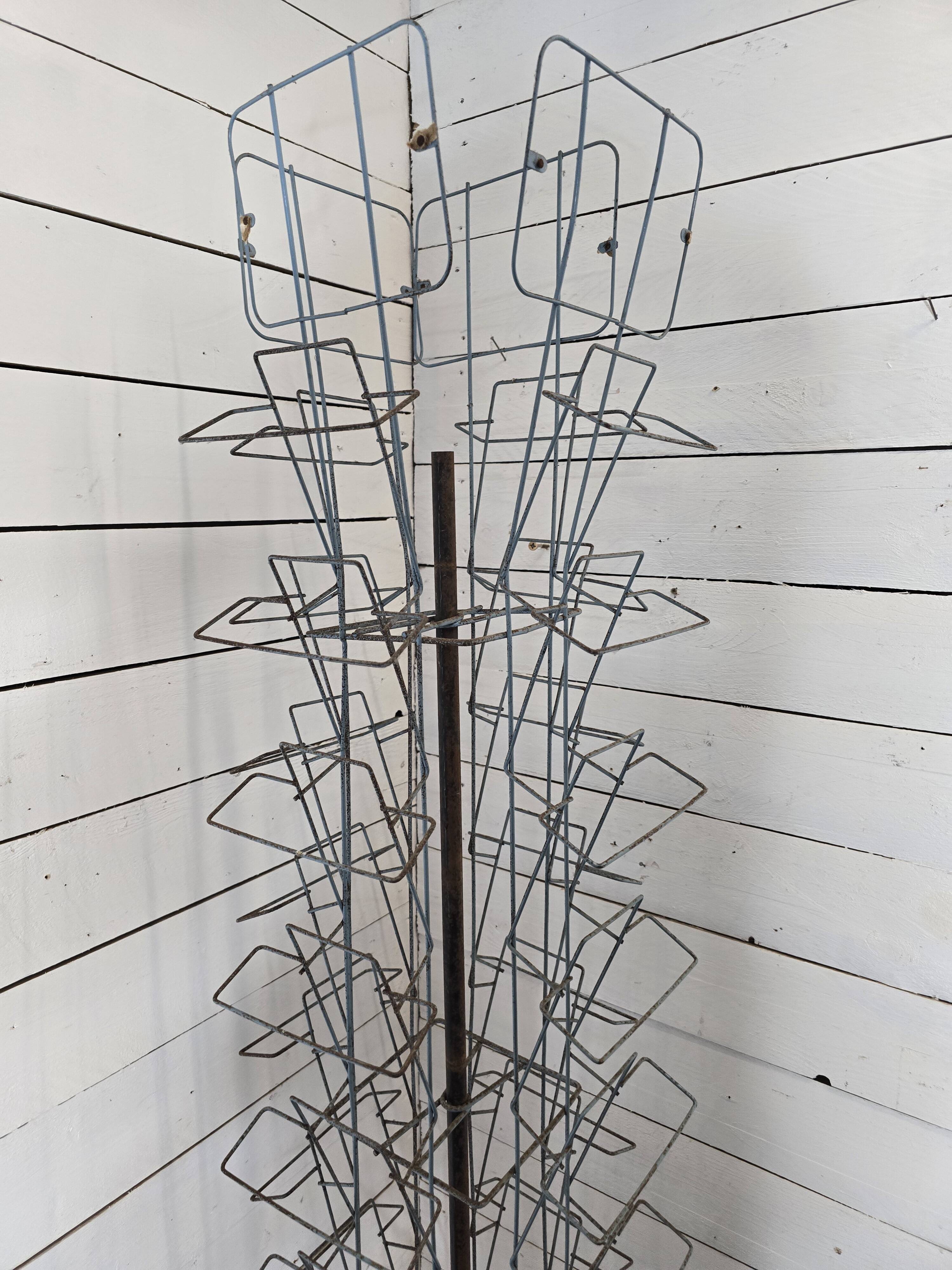Wrought iron card holder on a stand