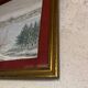 Old winter landscape painting