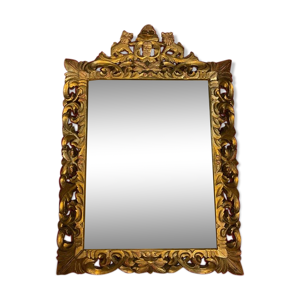miroir cheminée fronton - dore napoleon