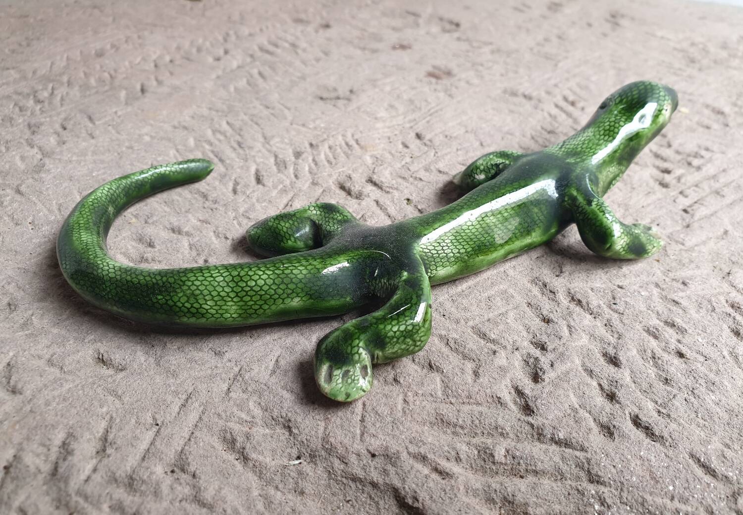 Salamander Lizard Vintage Glazed Ceramic
