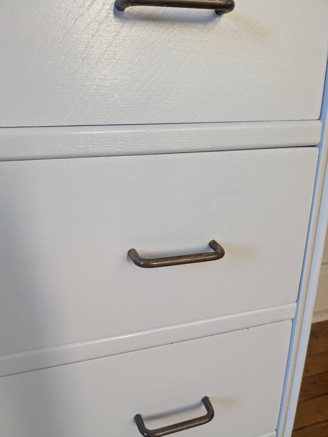 Vintage chest of drawers with compass feet
