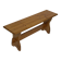 Vintage Pine Bench, 1960s Scandinavian Design small model