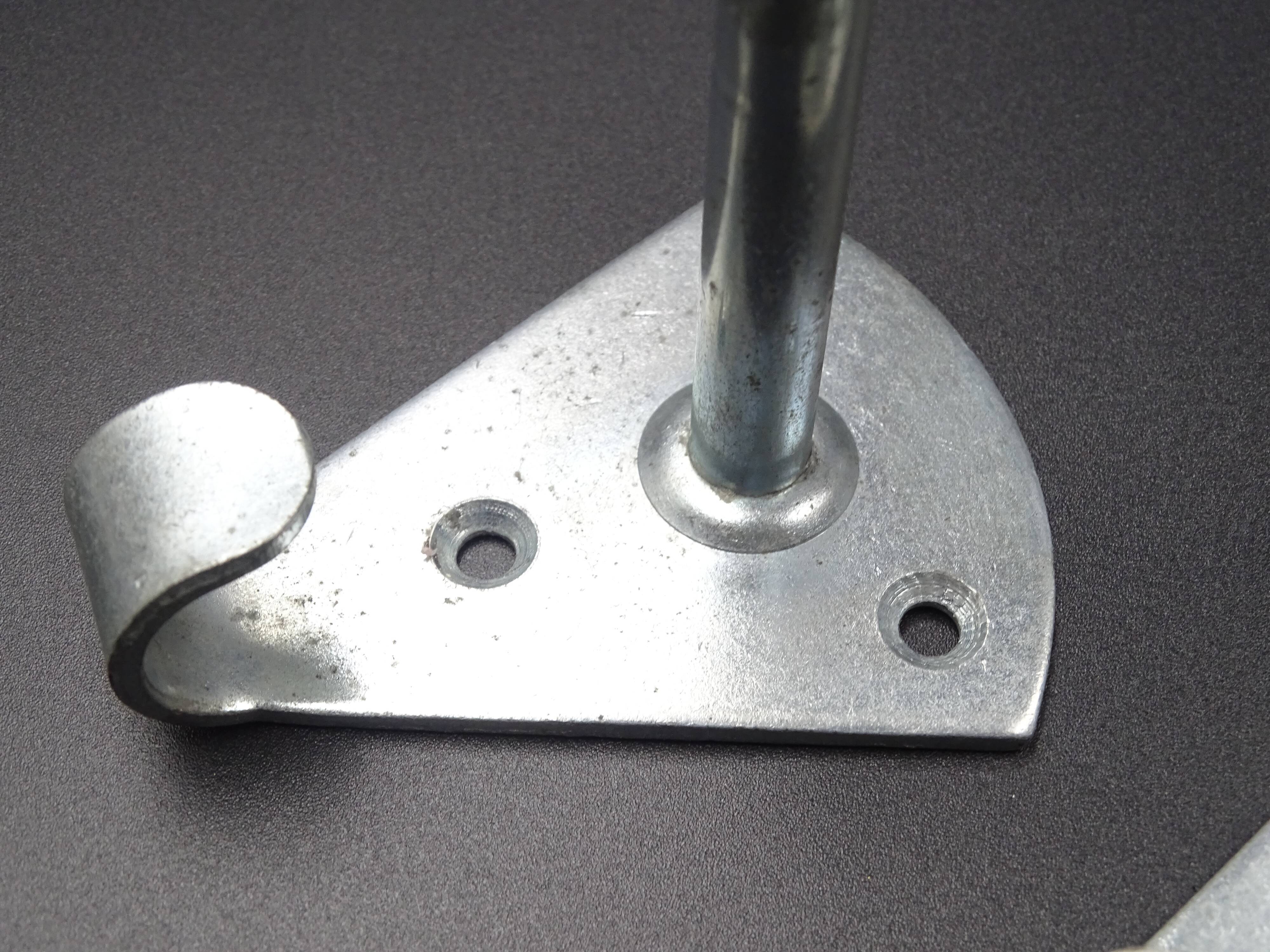 Two hooks in red bakelite and metal - around 1950