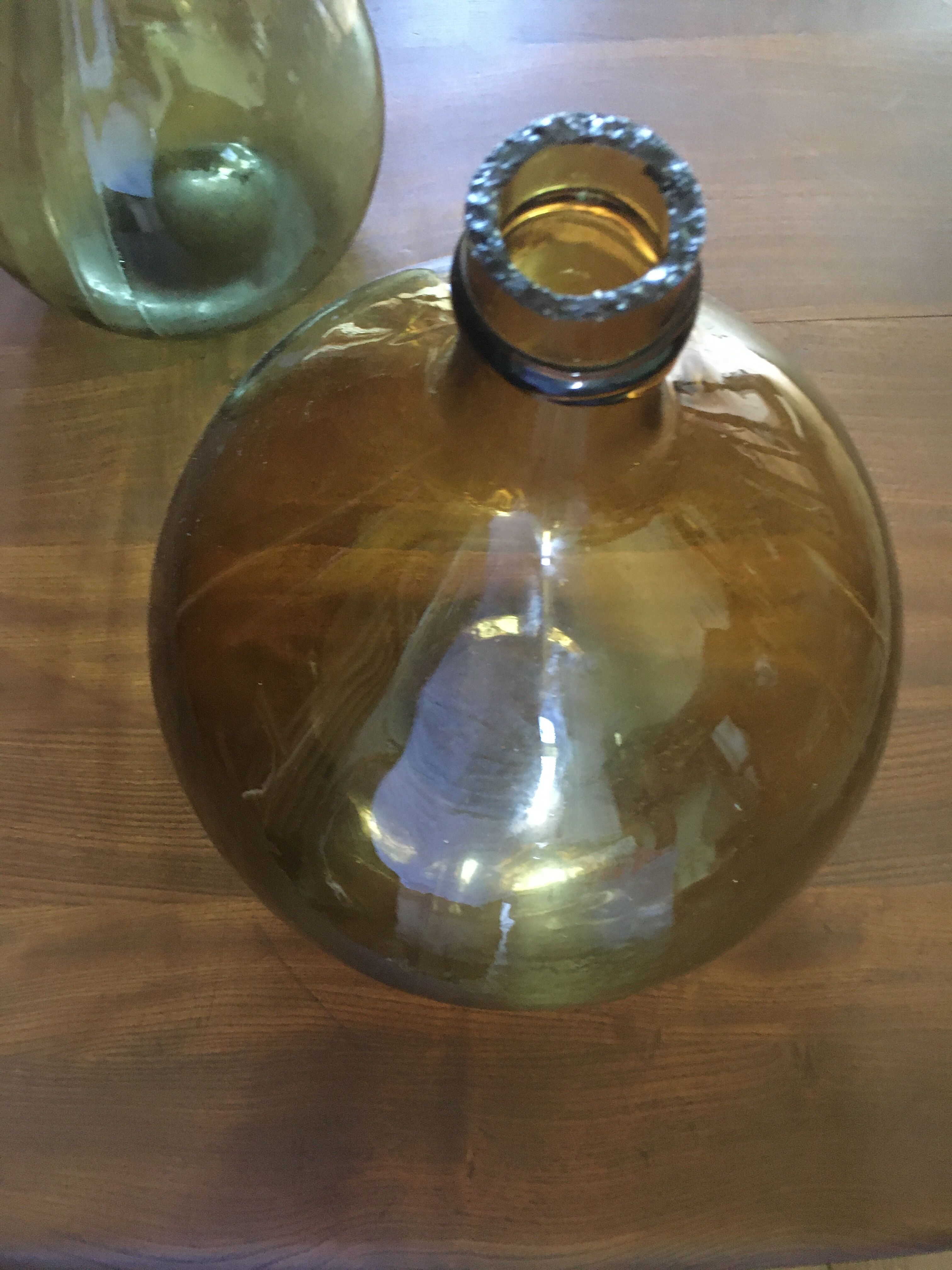 Amber color demijohn 10l