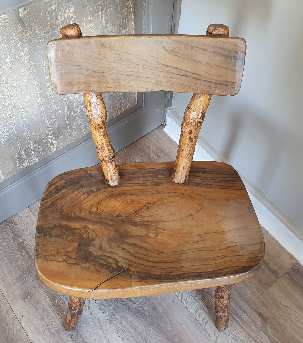 Tree trunk chair, brutalise, vintage
