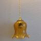 Baladeuse vintage tulipe ambrée, cordon textile or