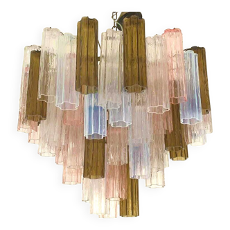 Multicolor”tronchi” brunito murano glass chandelier d75