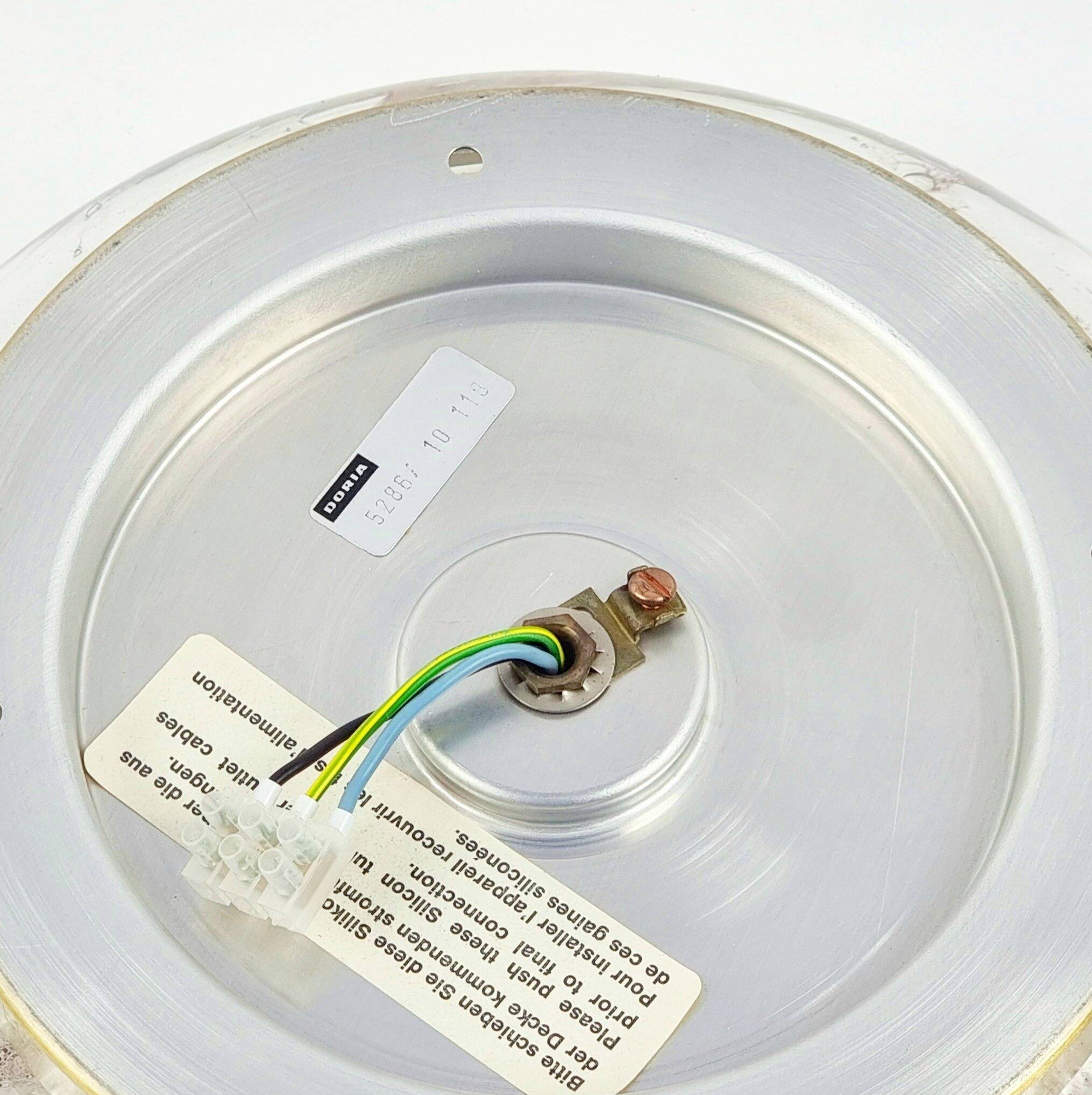 Mid-Century 'Donut' Glass Wall Light or Ceiling Light from Doria, 1960s