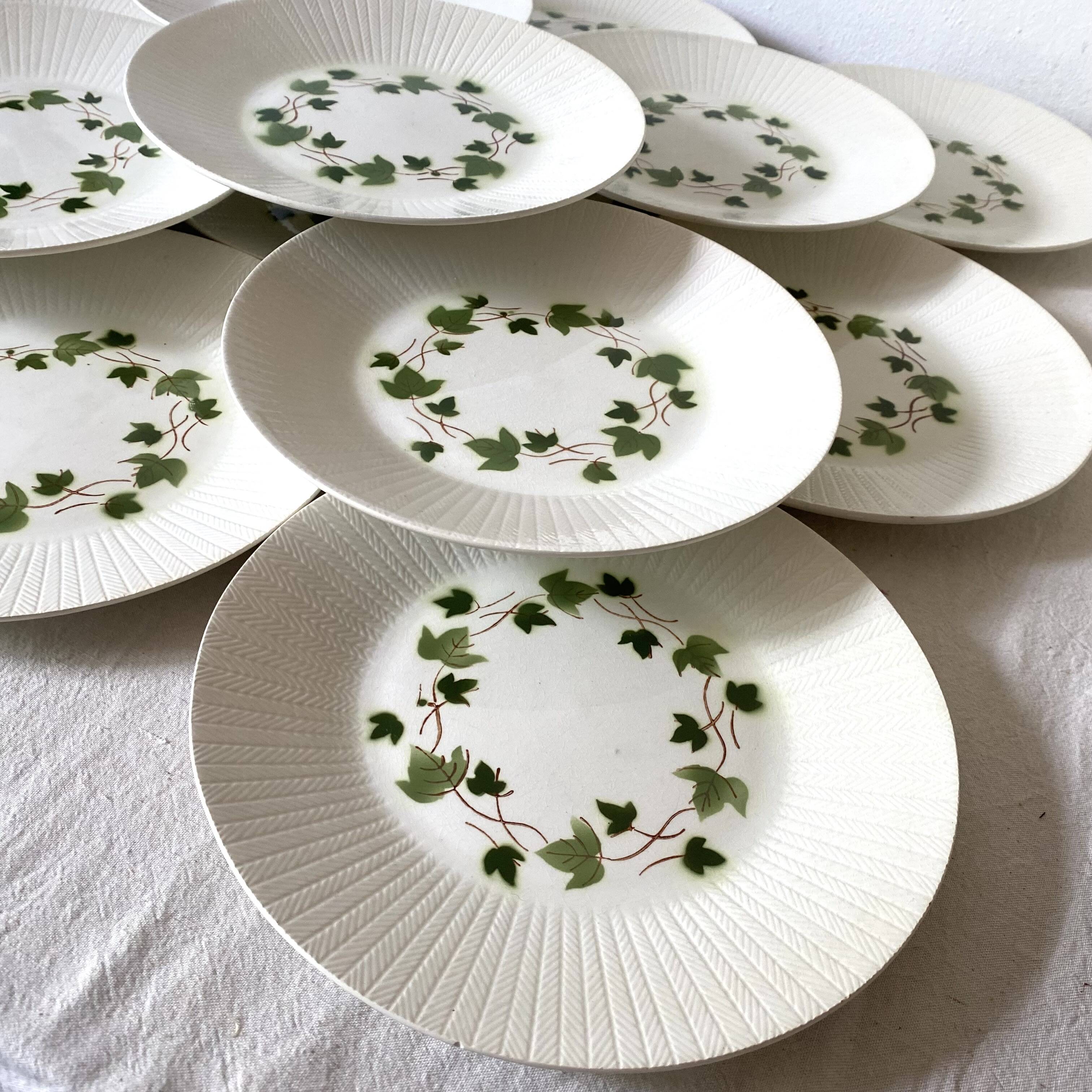 Antique dinner plates Saint Amand Ceranord, Bourrasque