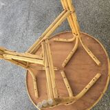 Round rattan coffee table Audoux-Minnet