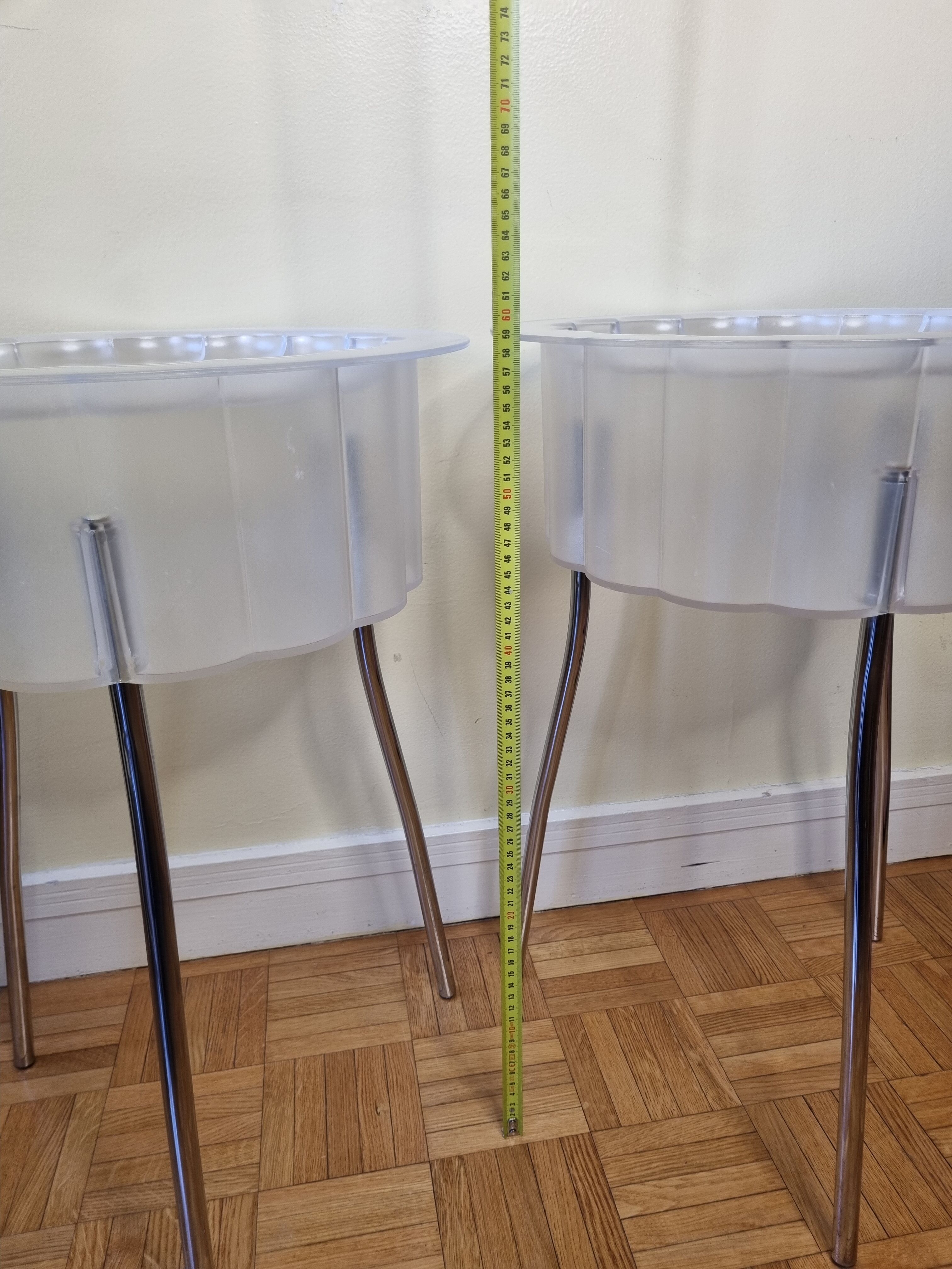 Pair of Hatten side tables with serving top, Swedish design Ehlén Johansson