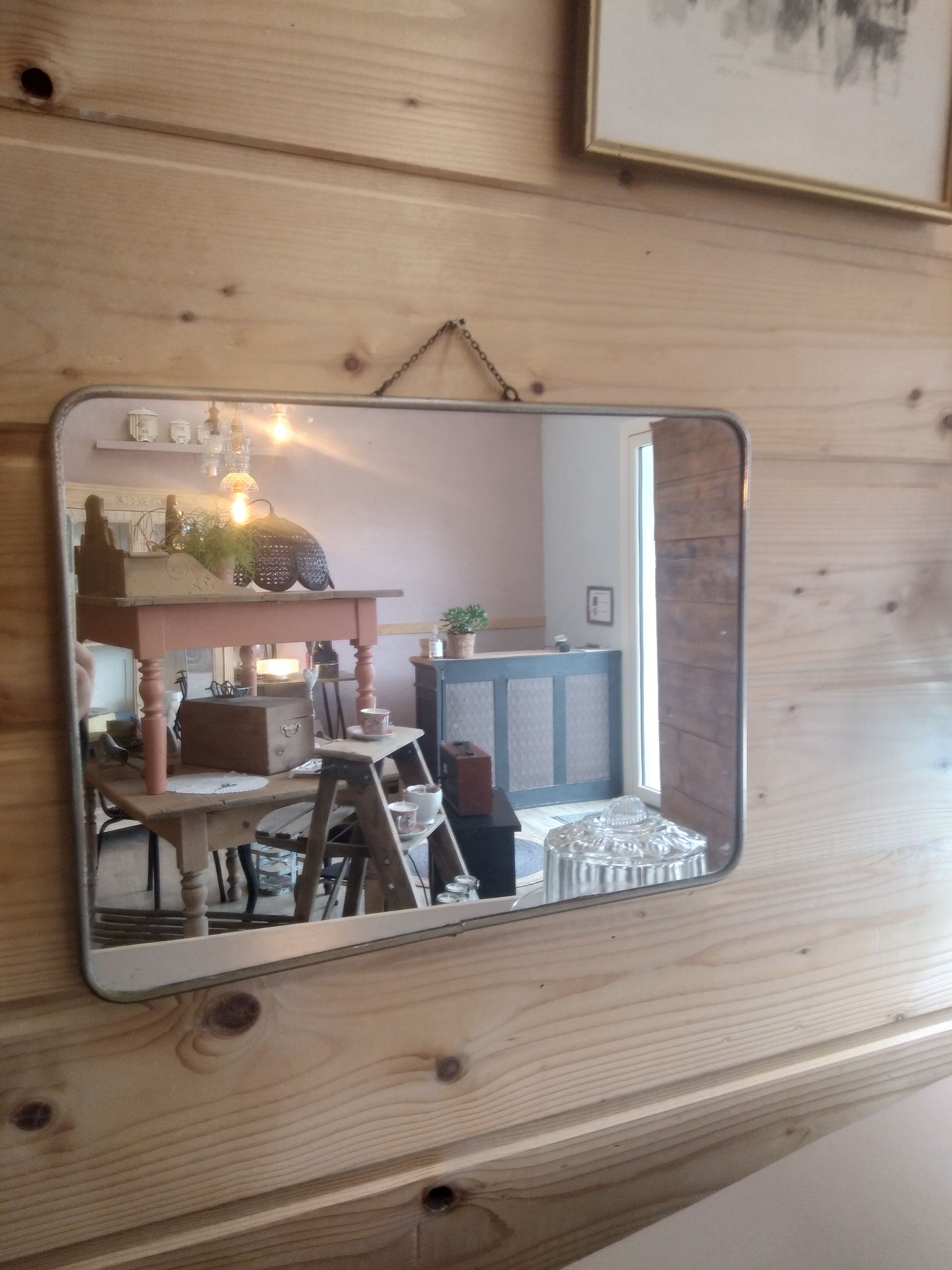 Old barber mirror, 40x30 cm